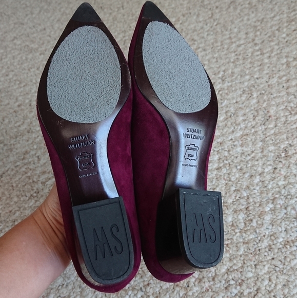 The STUART POWER BLOCK pump heels in rich burgundy size 6M - Picture 15 of 15